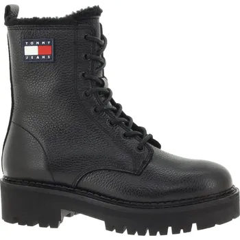 Dámská móda TOMMY HILFIGER Dámský kožený černý kotník EN0EN02317-BDS-265 Velikost 39