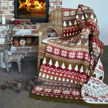 deka VÁNOČNÍ BAVLNĚNÁ DEKA RUDY8 150X200 CM CM VZOROVANÁ