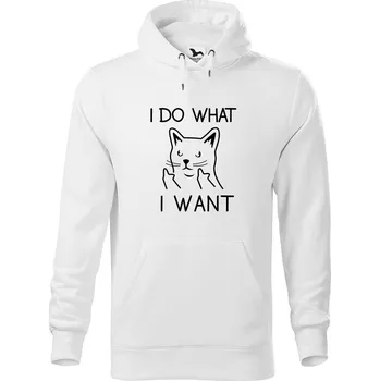 Pánská mikina DOBRÝ TRIKO Pánská mikina s potiskem I do what I want Velikost pánské mikiny: XL, Barva: Bílá