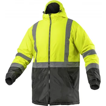 pracovní bunda Högert LEDA výstražná parka zateplená žlutá 2XL HT5K330-2XL