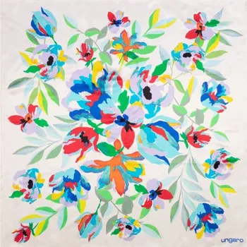 Šála UNGARO - Paola Off-white - Hedvábný šátek