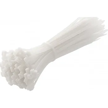 Stahovací páska Högert Nylonové stahovací pásky 4.8 x 200 mm, 100 ks, bílá HT2C727