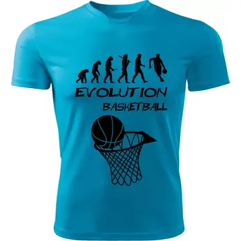 Pánské tričko BASKETBALL tričko Evolution tyrkysové L (pánské tričko EVOLUTION sportovní BASKETBAL)