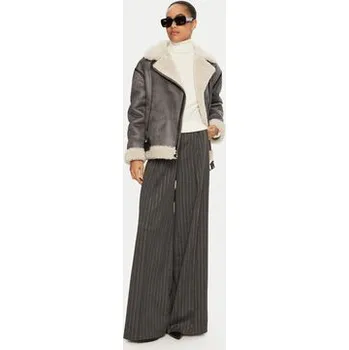 Dámský kabát Liu Jo Kožich WF4245 E0935 Šedá Regular Fit 42