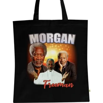 Pánská móda BIO plátěná taška s potiskem Morgan Freeman