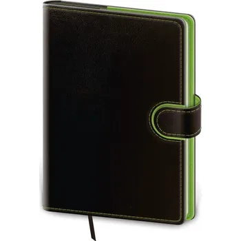 Diář Denní diář 2025 A5 Flip černo/zelený