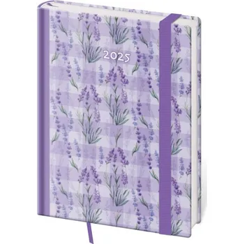 Diář Denní diář 2025 B6 Vario Lavender s gumičkou