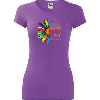 Dámské tričko DOBRÝ TRIKO Dámské tričko Zdravotní sestra Velikost: XL, Barva: Fialová