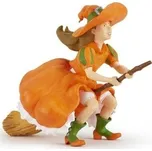 Čarodějnice na koštěti oranžová