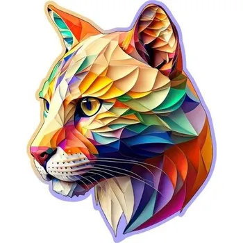 Puzzle Dřevěné puzzle Barevná puma 150 dílků EKO