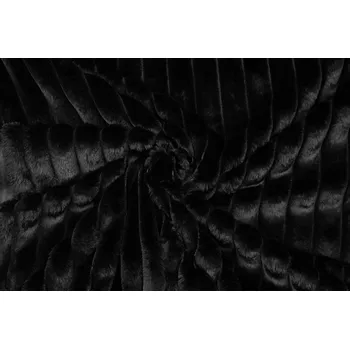 Oděvní umělá kožešina pruhy černá