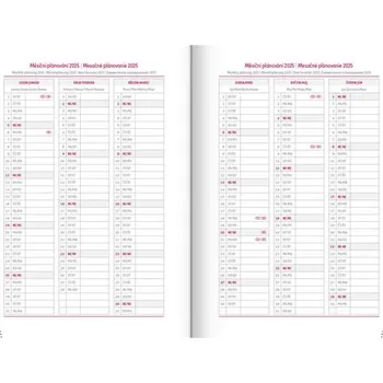 Diář PRESCO GROUP Denní diář 2025 Aprint Neo růžový