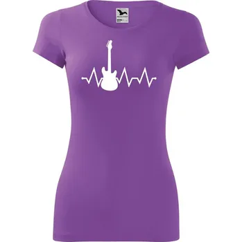 Dámské tričko DOBRÝ TRIKO Dámské tričko Tep kytara Velikost: 2XL, Barva: Fialová