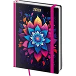 Denní diář 2025 A5 Vario Mandala s gumičkou