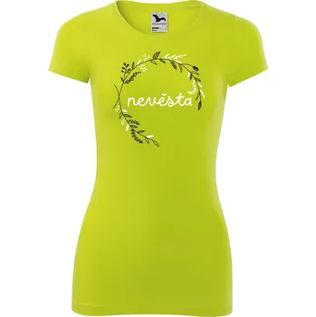 DOBRÝ TRIKO Dámské tričko Nevěsta kruh Velikost: XS, Barva: Limetková
