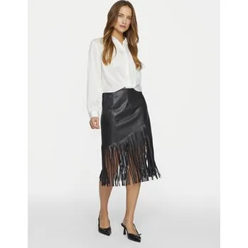 Dámská sukně Vila Sukně z imitace kůže Pen 14100271 Černá Regular Fit 38