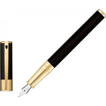 S.T. DUPONT - D-INITIAL Black & Gold FP - Plnící pero