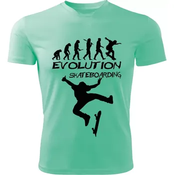 Skateboarding tričko Evolution mátové 3XL (pánské tričko EVOLUTION sportovní Skateboarding)