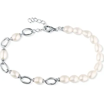 Náramek Stříbrný perlový náramek