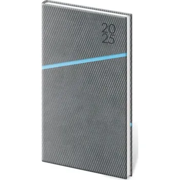 Diář Kapesní diář 2025 Grife šedo/modrý