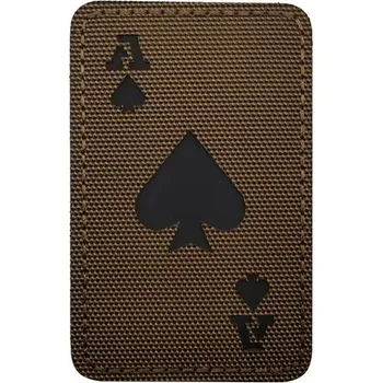 Nášivka WARAGOD patch Pokerové karty Pikové eso, kojot