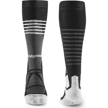 Pánské termoprádlo Podkolenky Bridgedale Ski Midweight MP Over Calf black/white