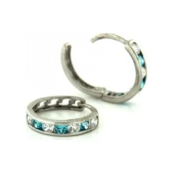 Náušnice Zlaté náušnice kroužky z bílého zlata