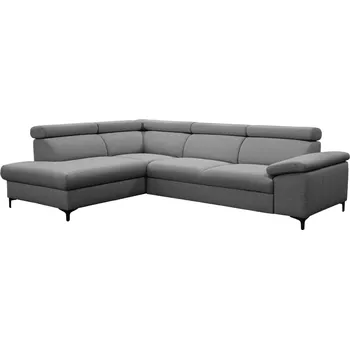 Sedací souprava Rozkládací sedací souprava, šedá, levá, ZACHARY ROH