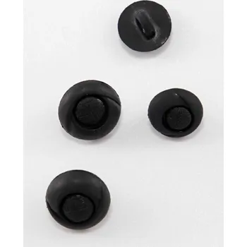 Knoflík Knoflík se spodním přišitím - černá - průměr 1,5 cm