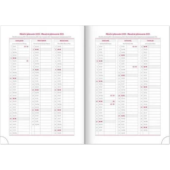 Diář Týdenní diář 2025 Aprint Top hnědý