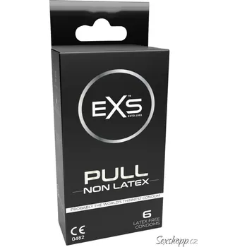 Kondom Extra tenké kondomy bez latexu EXS Pull Non Latex, 6 ks