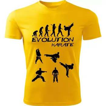 Pánské tričko KARATE tričko Evolution žluté 3XL (pánské tričko EVOLUTION sportovní )