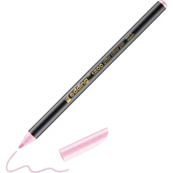 Fix EDDING 1200 GLITTER na papír, třpytivý pastelový růžový