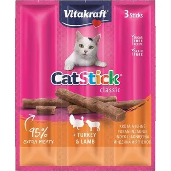 Pamlsek pro kočku Vitakraft CHOVEX s.r.o. Vitakraft Cat poch. Stick Classic krůta+jehně 3x6g