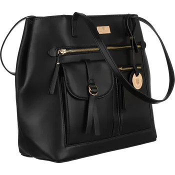 Kabelka Dámská shopper taška z ekokůže Barva: Černá