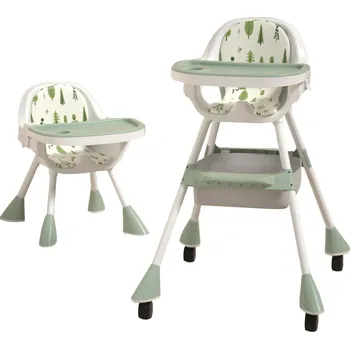 Dětský bezpečnostní prvek Dětská jídelní židlička 2v1 Simple - Matcha Green