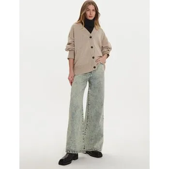 Dámský svetr ViCOLO Kardigan 55007S Hnědá Regular Fit OS