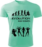 KULTURISTIKA dámské tričko Evolution mátové S (dámské tričko EVOLUTION sportovní Bodybuilding)
