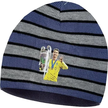 Čepice Numberoplus Dětská fotbalová pletená čepice Real Madrid - Cristiano Ronaldo CR7 Barva: Modrá