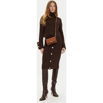 Dámská sukně ViCOLO Midi sukně 55017S Hnědá Regular Fit S