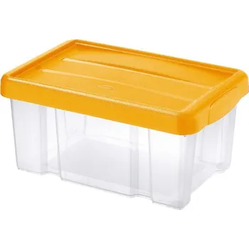 Úložný box TORTARELLI Box úložný s víkem PUZZLE 5 l trans./oranžová