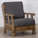 Super strečové potahy NIAGARA antracitová křeslo s dřevěnými rukojeťmi (š. 50 - 80 cm) 75761218