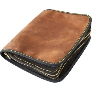 Obal na knihu Obal se zipem D216 Pull Up Hnědý