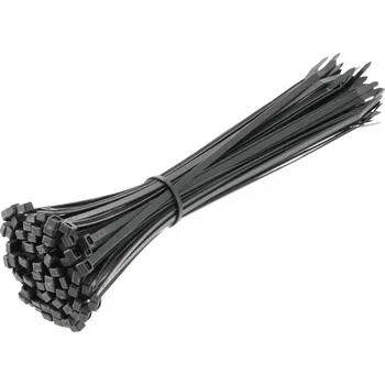 Stahovací páska Högert Nylonové stahovací pásky 4.8 x 300 mm, 100 ks, černé HT2C712