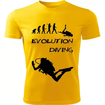 Pánské tričko DIVING tričko Evolution potápění žluté M (pánské tričko EVOLUTION sportovní DIVING)