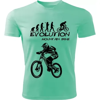 Mountain bike tričko Evolution Horské kolo mátové XXL (pánské tričko EVOLUTION sportovní Horské kolo)