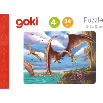 Puzzle GOKI Dřevěné puzzle Dinosauři: Pterodactyl 24 dílků
