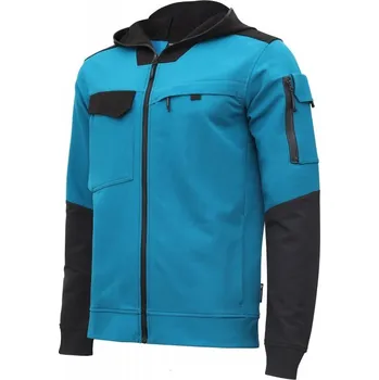 pracovní blůza Högert BEELITZ elastická mikina oceánská modrá/černá 3XL (58) HT5K818-3XL