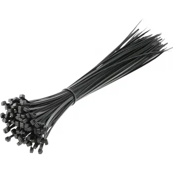 Stahovací páska Högert Nylonové stahovací pásky 4.8 x 370 mm, 100 ks, černé HT2C714