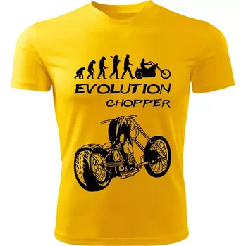 Pánské tričko CHOPPER tričko Evolution žluté M (pánské tričko EVOLUTION sportovní CHOPPER)
